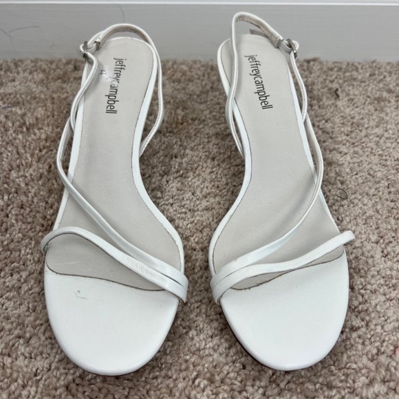 Jeffrey Campbell Morph Slingback Kitten Heels in White - Picture 2 of 7